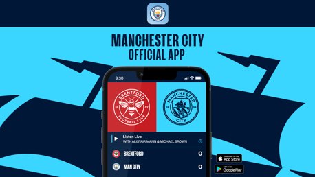 How to follow Brentford v City on our official app
