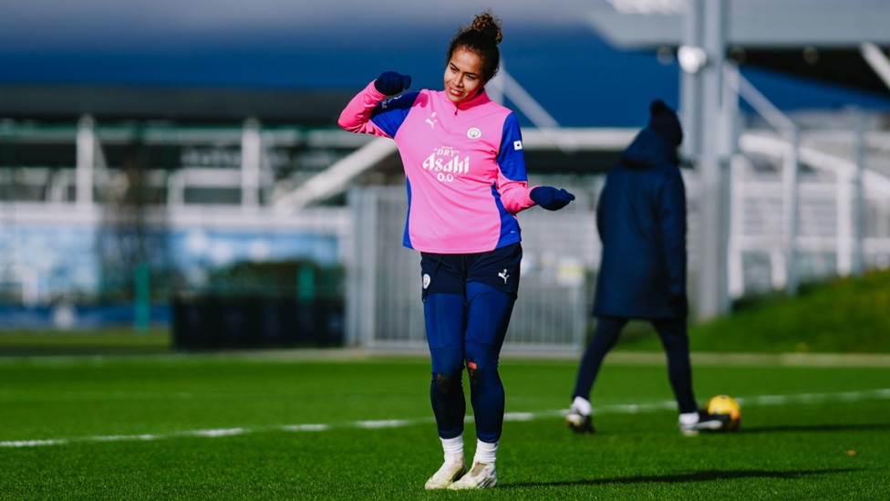 IN THE GROOVE: Mary Fowler was in playful mood at Friday's session.