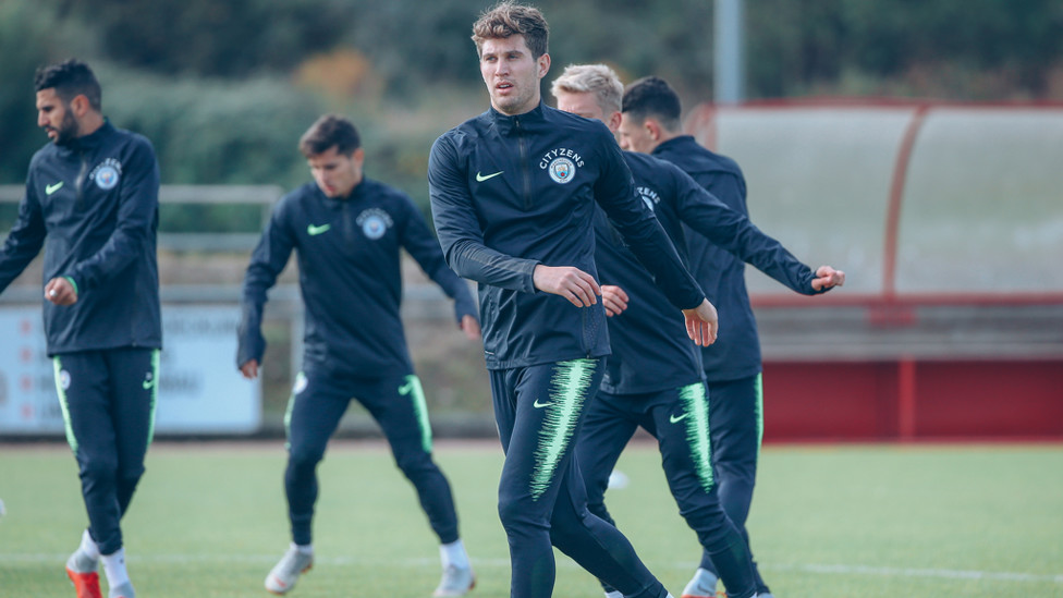SIDE STEP : John Stones limbers up