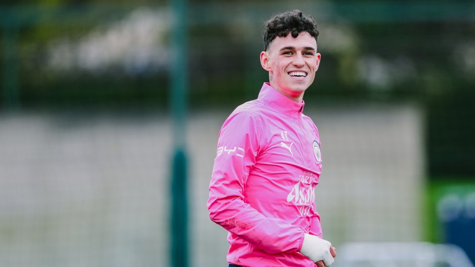 FANTASTIC MR FODEN : Phil Foden cracks a smile