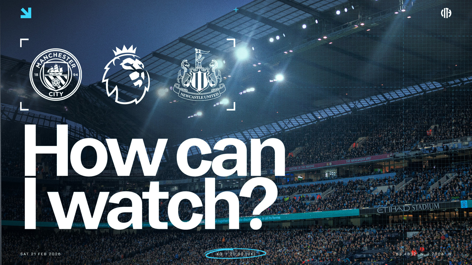 How can I watch City v Newcastle on TV?