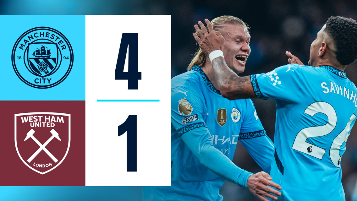 Cuplikan singkat: City 4-1 West Ham