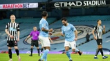 DEJA VU: Gundogan wheels away to celebrate after Sterling's cut-back, the same duo combined in similar fashion against West Brom. 