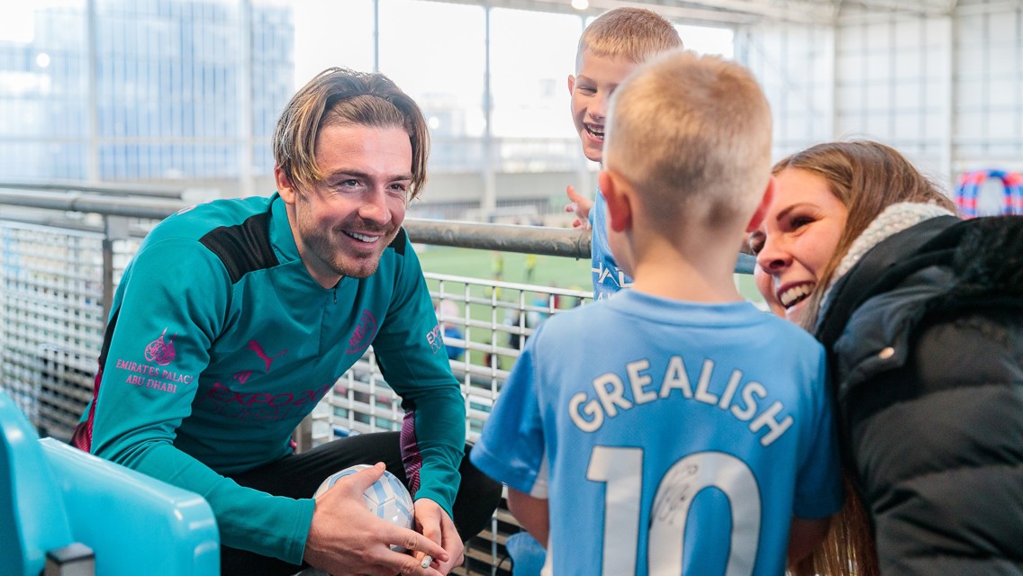 Jack Grealish surprises youngsters at Kids Fanzone