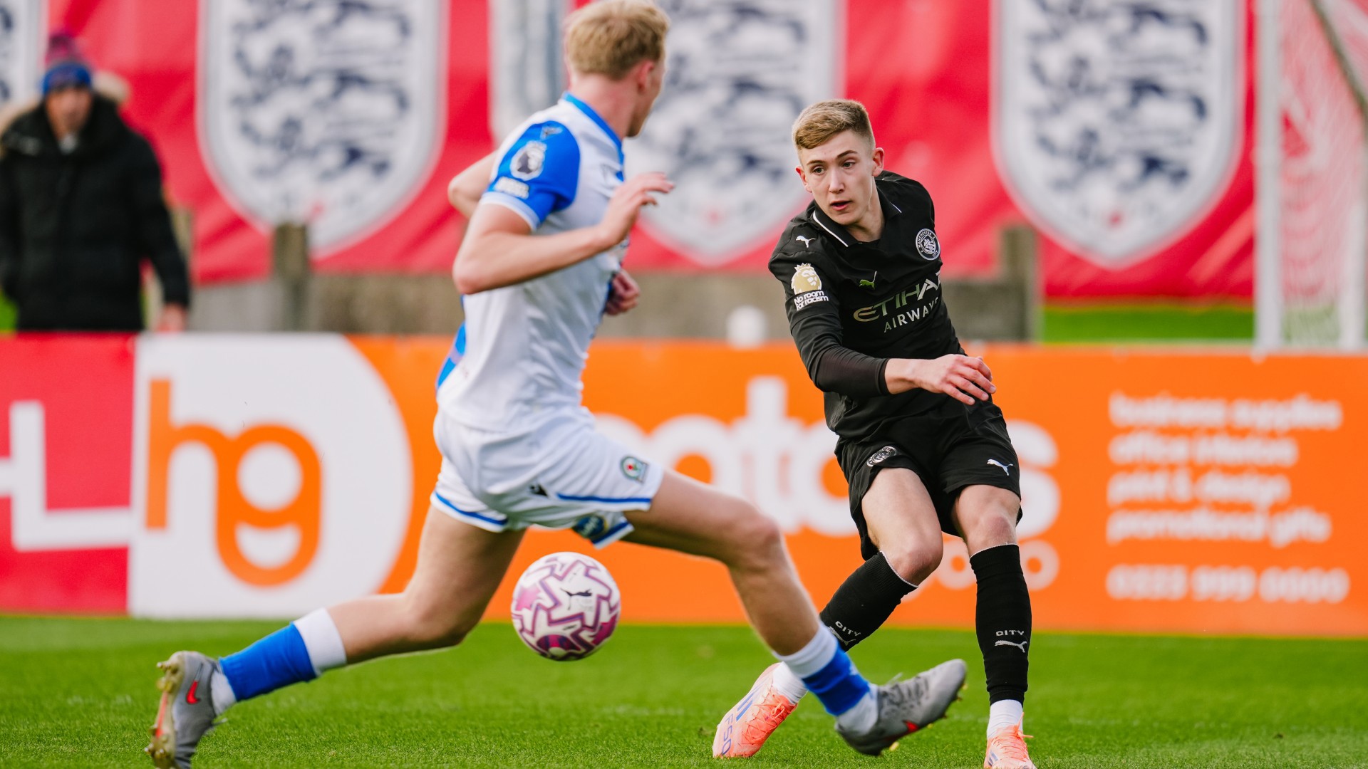 PINPOINT: Sen Naylor fires in a cross.