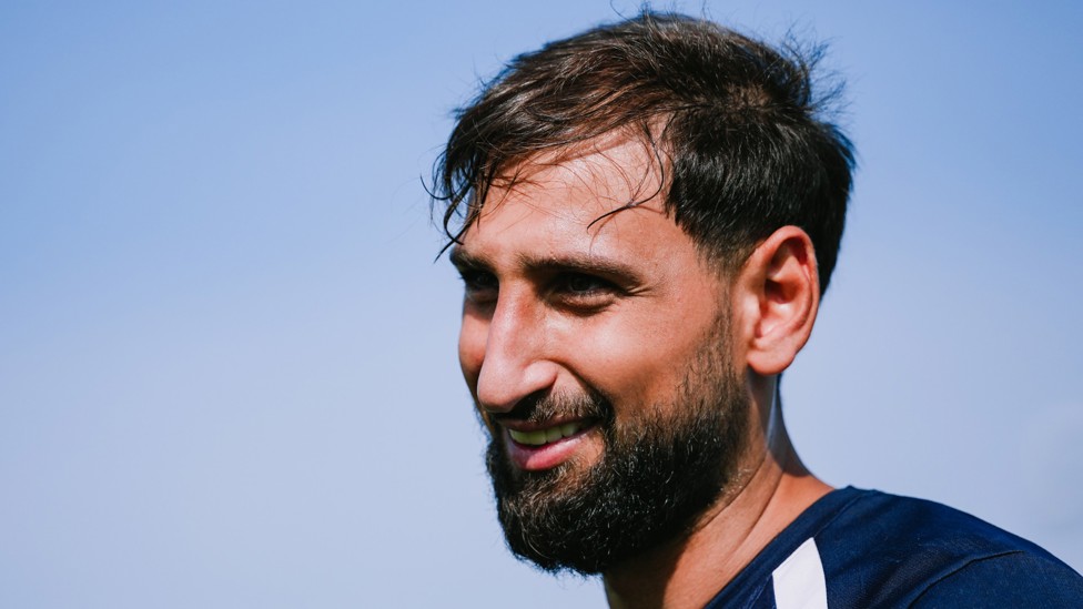 ALL SMILES: Gianluigi Donnarumma is happy to be back