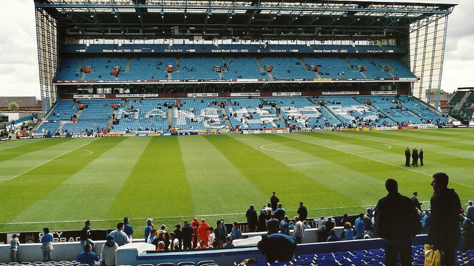 POIGNANT PICTURE: The scene as fans begin to arrive for our final Maine Road fixture