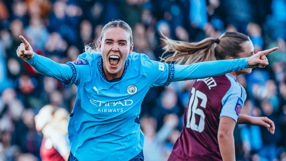 WINNER v THE VILLA : Jill was back among the goals soon after, grabbing the winner against Aston Villa