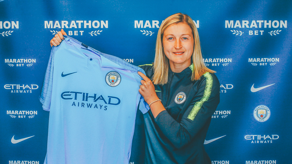 SIGNED, SEALED, DELIVERED :  Ellen White joined Manchester City in July 2019 from fellow FA Women’s Super League side Birmingham City