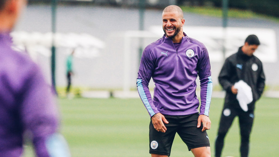 SPECIAL K : Something has got Kyle Walker laughing!