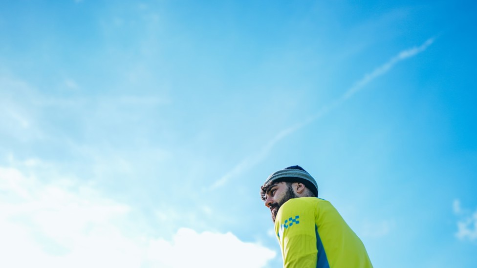 BLUE SKIES AHEAD : Josko Gvardiol in the bright sunshine