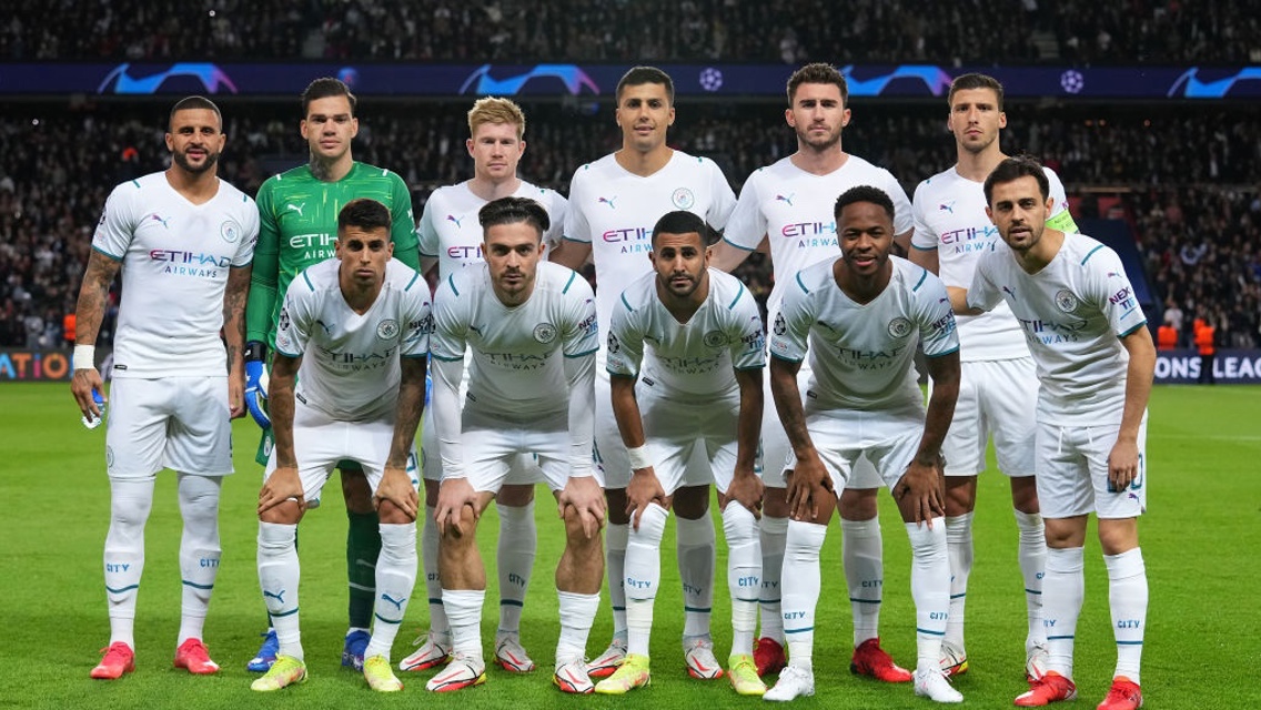 SQUAD GOALS: The starting team pose for a picture ahead of kick-off.
