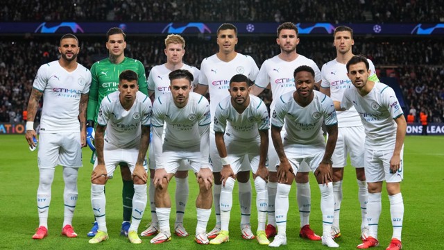 SQUAD GOALS: The starting team pose for a picture ahead of kick-off.
