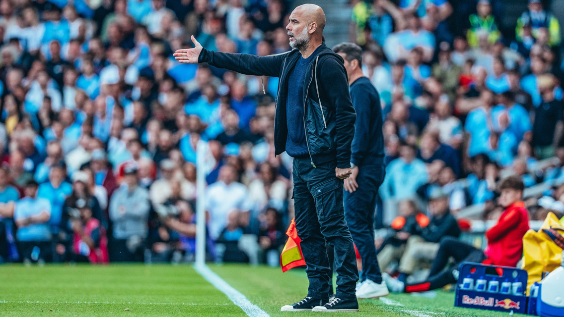 THE BOSS: On the touchline.
