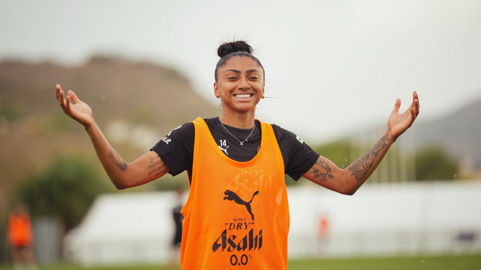 LOOK WHO'S BACK! : Kerolin Nicoli in her first pre-season session after winning the Copa America Femenina.