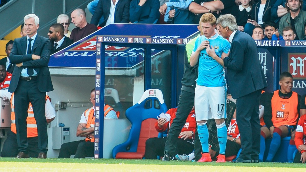 FIRST LOOK : King Kev makes his first appearance in sky blue as a substitute in the 1-0 away win at Crystal Palace 