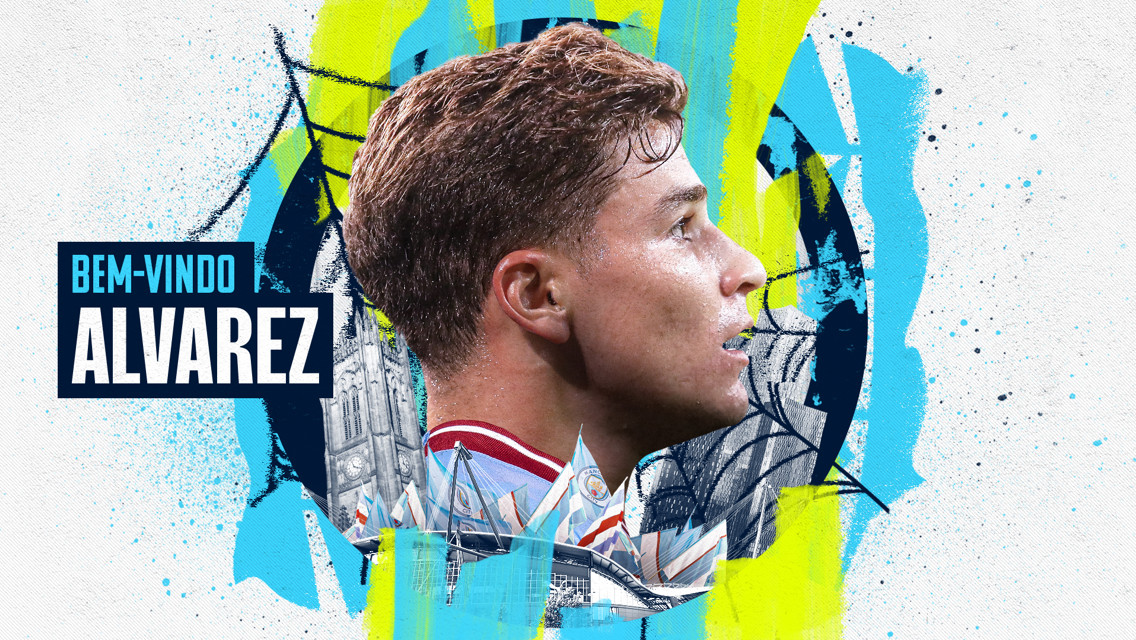 Julián Álvarez chega ao Manchester City