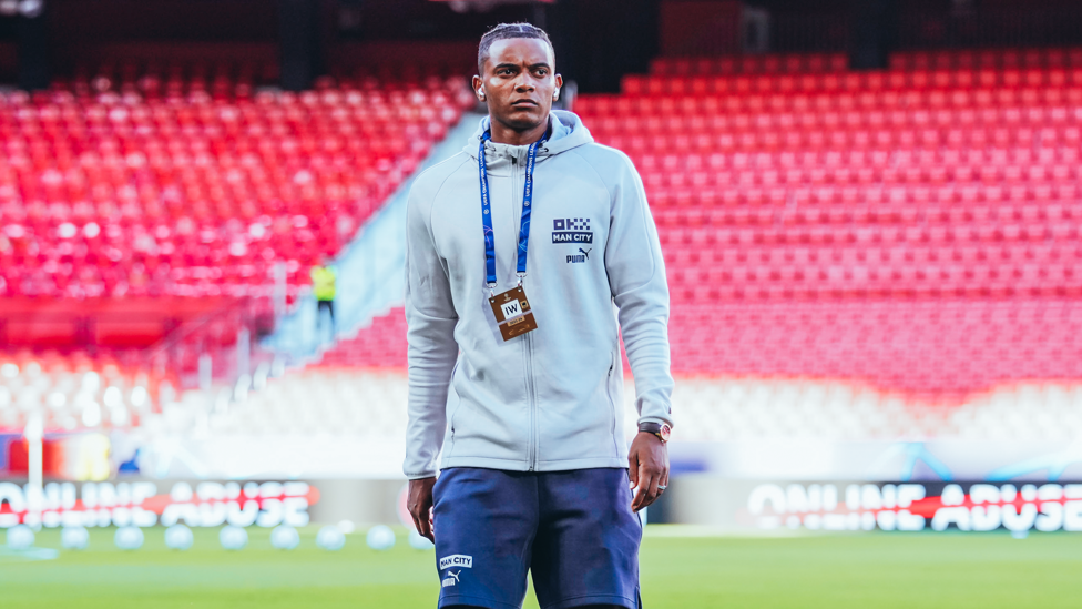 DEBUT : Akanji has his game face on ahead of his first start for City.