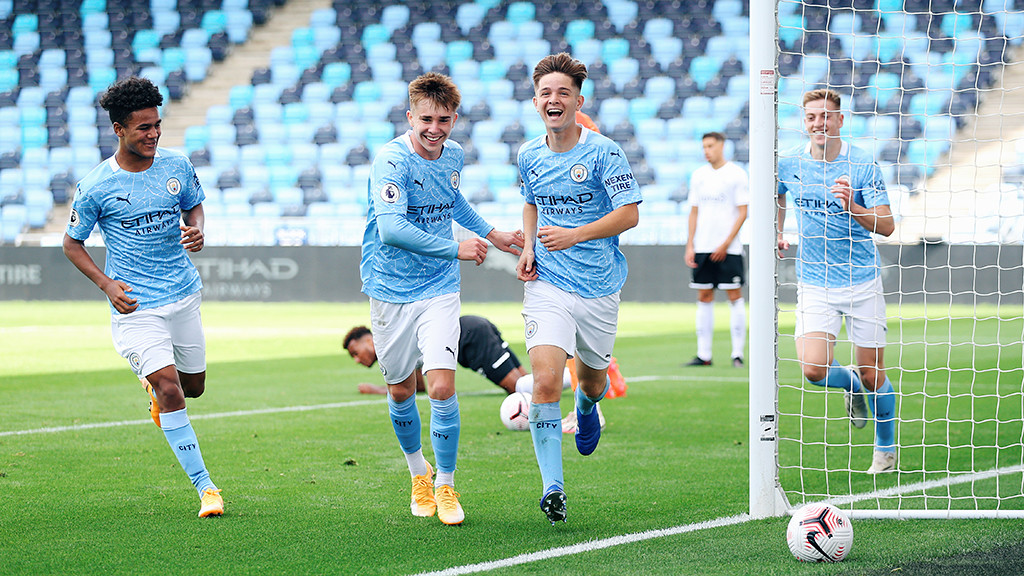 OPENER: James McAtee celebrates after his first goal