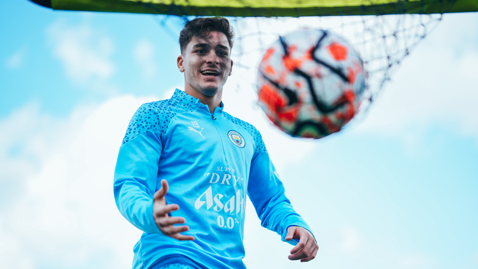 OUR ARGENTINE  : Julian Alvarez in training.