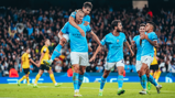 MUTED: Respectful celebration from Haaland against his former club.