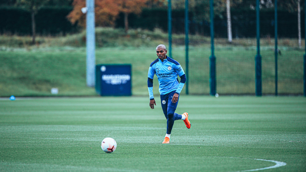 POWER PLAY: Fernandinho surges forward