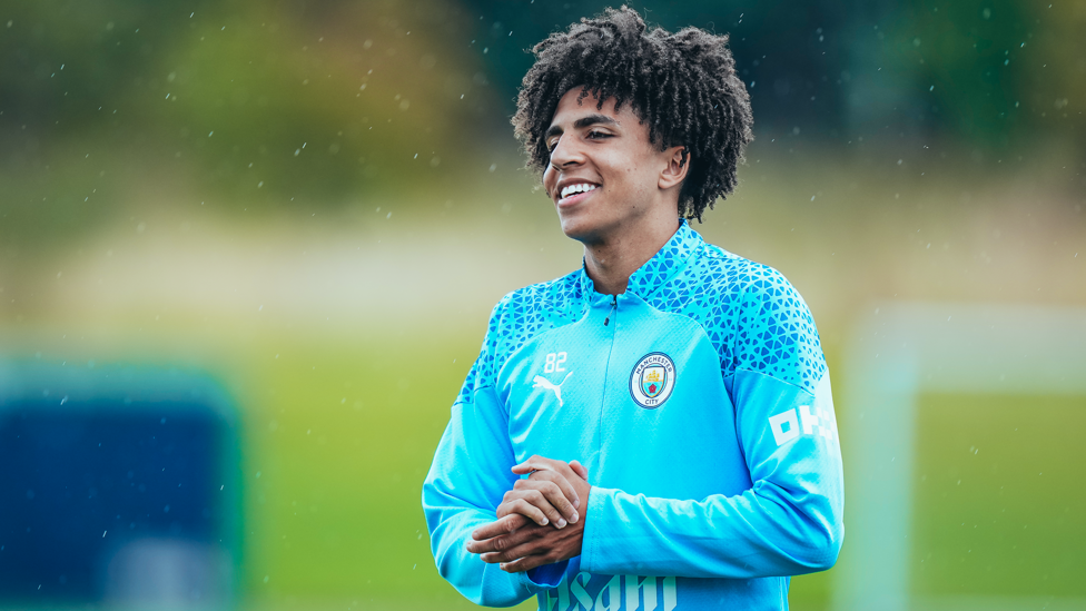 Smiles better! Rico Lewis looking happy