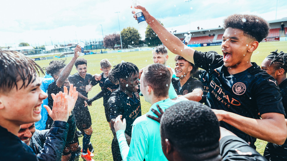 UNDER-18 PREMIER LEAGUE WINNERS : City’s U18s secure the Premier League North title with a 1-0 win over Burnley, 12th May.