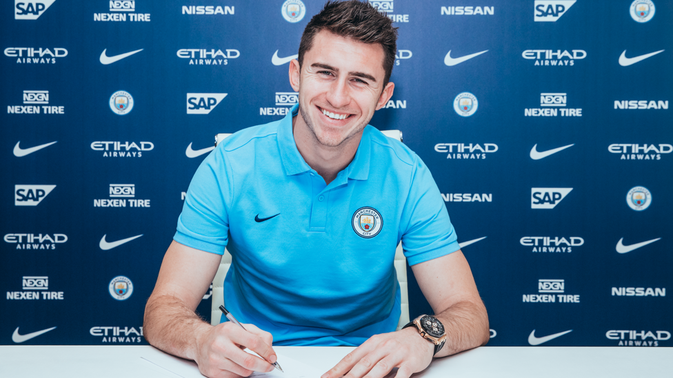 PEN TO PAPER : Aymeric Laporte signed his first contract with the Club on 30 January 2018.