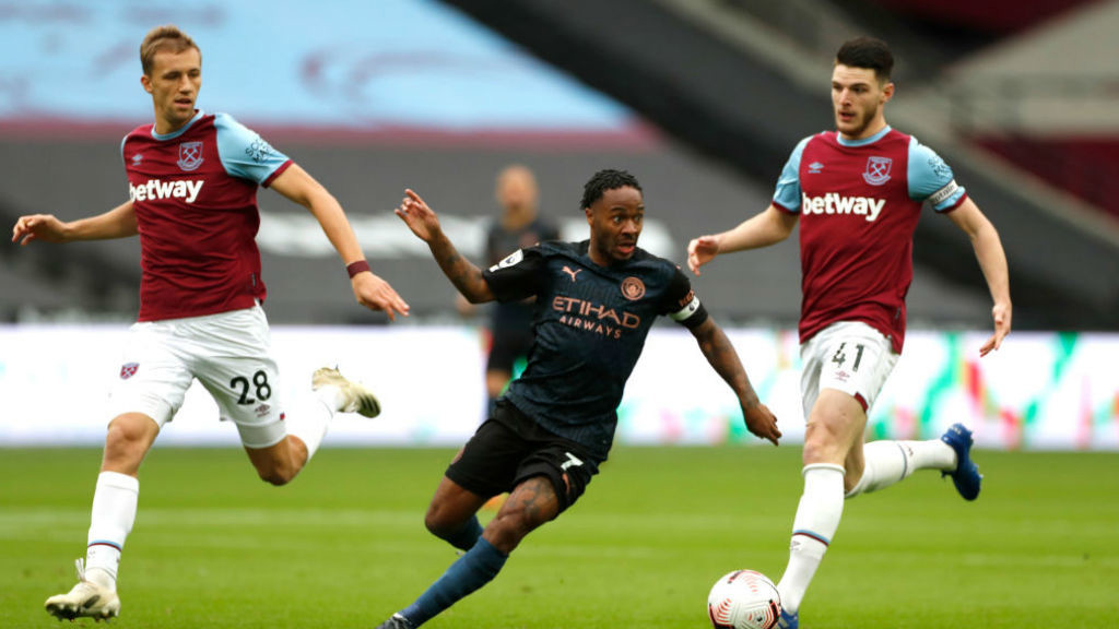 ACTION MAN: Raheem Sterling takes the early fight to West Hams