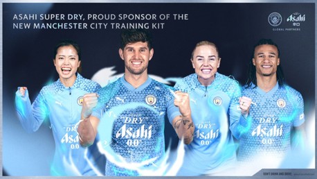 Asahi Super Dry 0,0% menjadi mitra resmi seragam latihan Manchester City