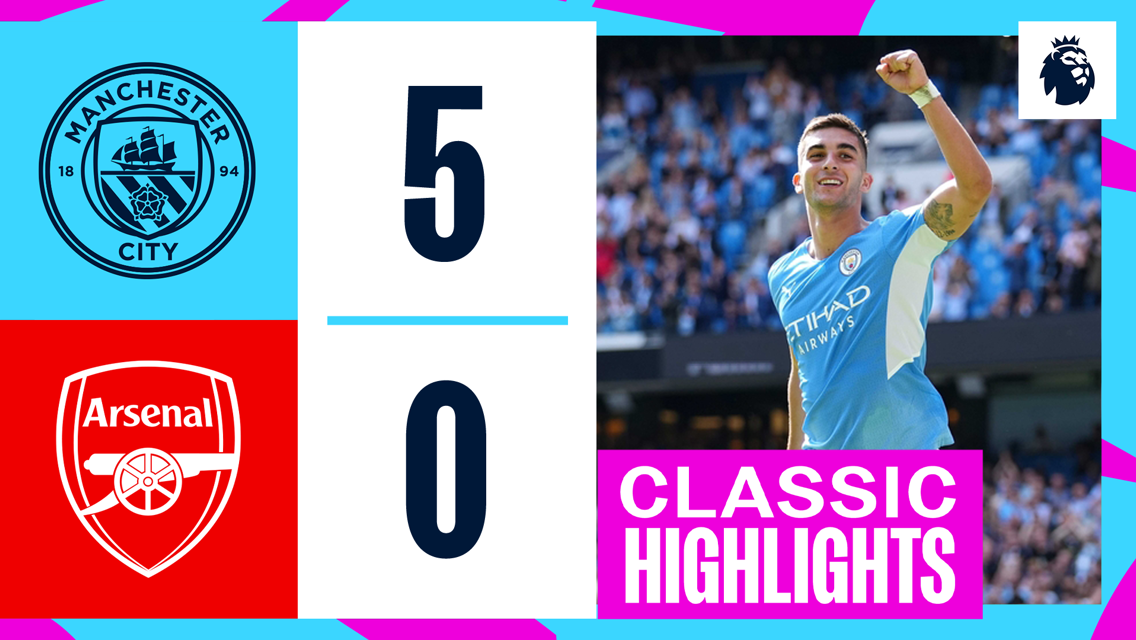 City 5-0 Arsenal: resumen clásico