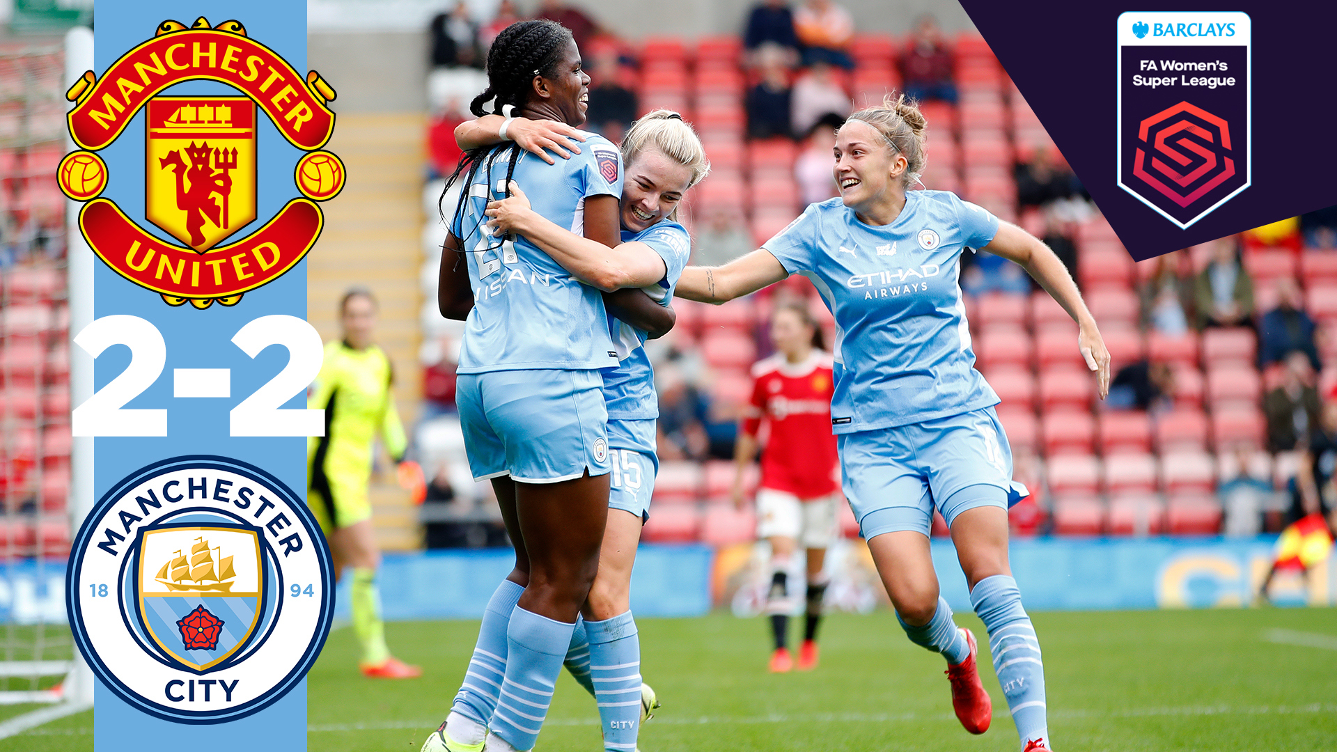 FA WSL highlights Manchester United 2-2 City