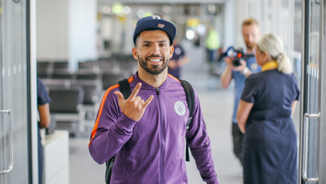 STRIKE A POSE: Sergio Aguero.