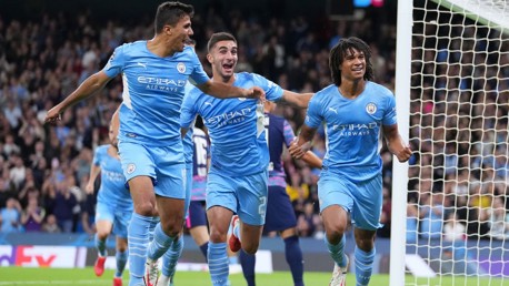 ALL SMILES: Ake wheels away to celebrate the opener.