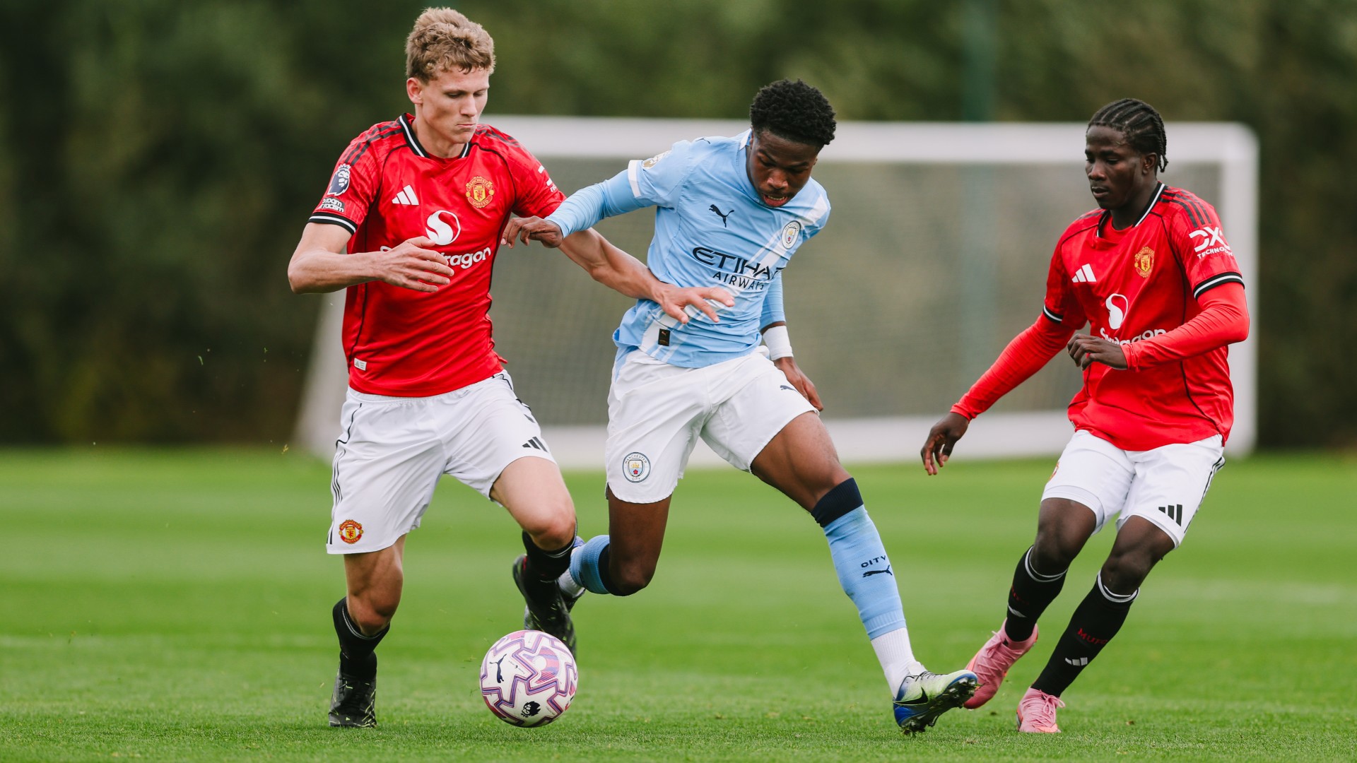 DANCING FEET : Christian Dunbar-McDonald dances around our opponents.