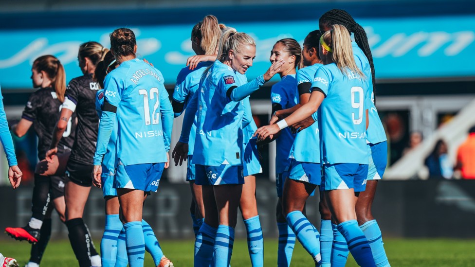 OFF THE MARK : Her first City goal would follow two weeks later against Bristol City in October 2023