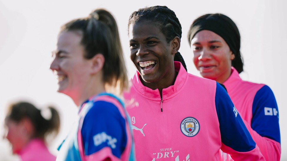 LAUGH ALONG : Khadija 'Bunny' Shaw enjoying herself