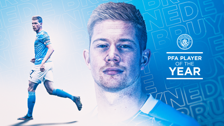 De Bruyne wins second consecutive PFA award