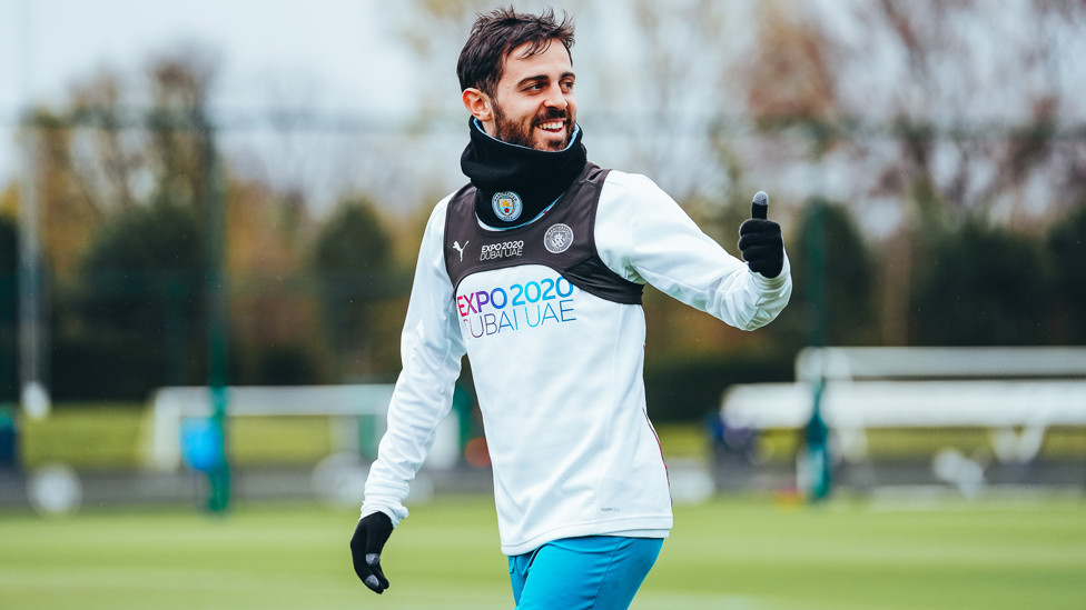 FEEL THE BERN : Bernardo Silva gets ready for the next drill