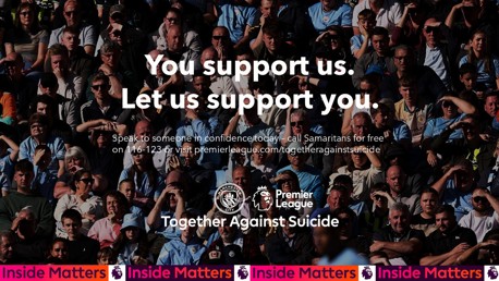 Manchester City join Premier League clubs in support of Together Against Suicide