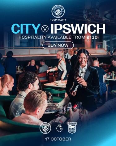 CITY V IPSWICH HOSPITALITY FROM £130