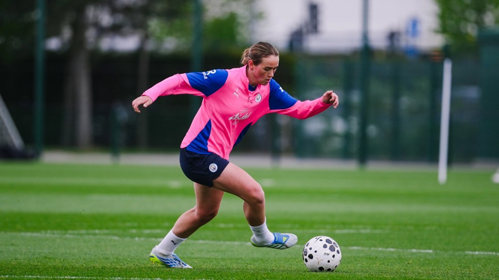 FLICKS AND TRICKS: Grace Clinton moves the ball forward