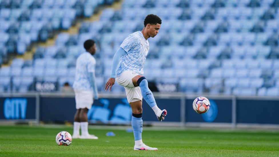 PREPARATION IS KEY : Leke Drake works his way through the warm-up routine.