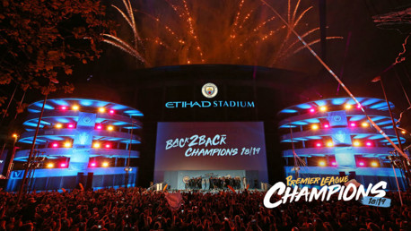 PARTY TIME: The team celebrate with the fans