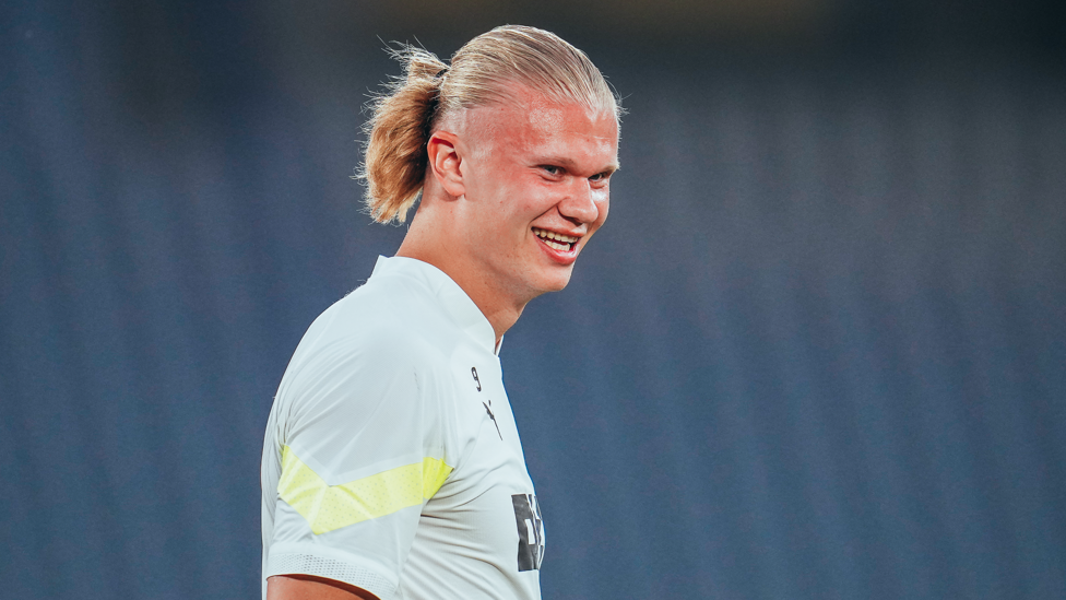 Erling is all smiles - no wonder - he's dreamed of a UC: final all his life