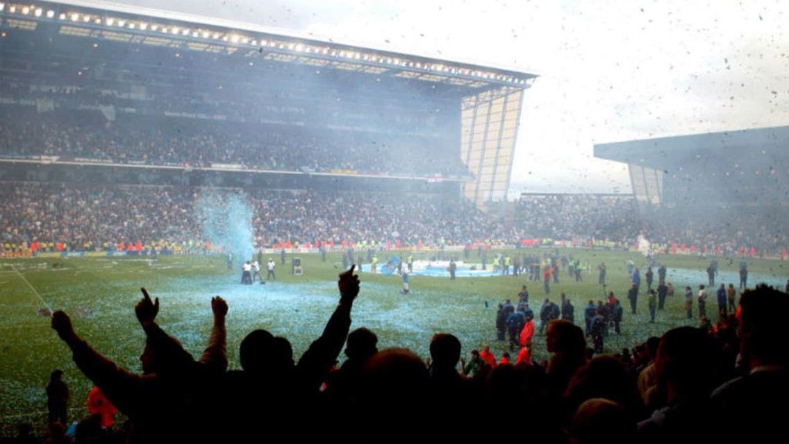 UNFORGETTABLE: The fans are in full voice as we bid farewell to Maine Road