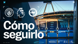 Promotional image for Manchester City vs. Brighton & Hove Albion match on Jan 7, 2026 at Etihad Stadium. Premier League logos featured.