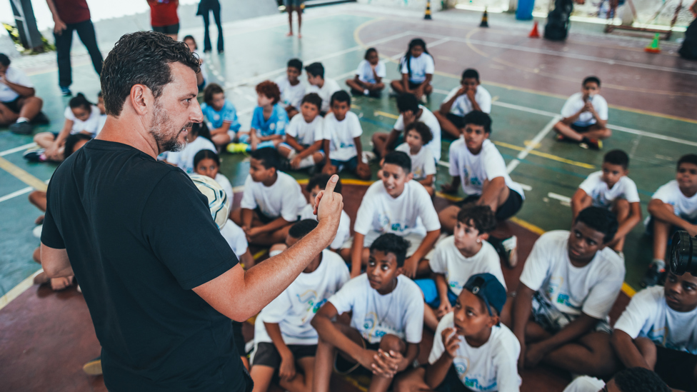MASTERCLASS : Elano led a football masterclass for the projects inspiring participants.  