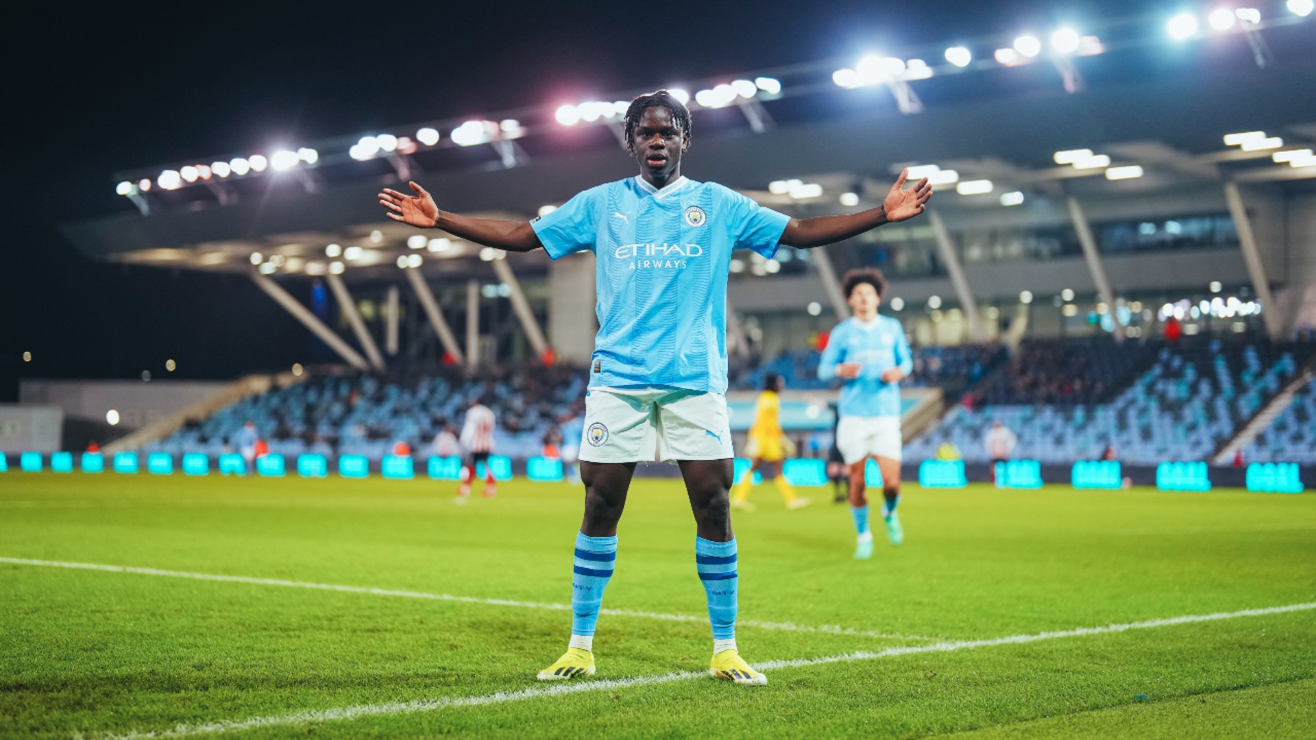OPENING STRIKE: Mahamadou Susoho celebrates his goal.